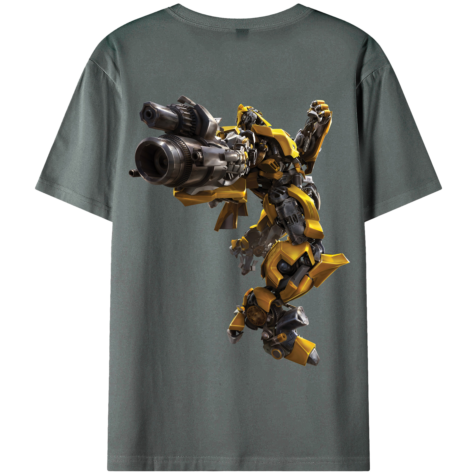 （画像用） Transformers トランスフォーマー 綿100％ メンズ半袖Tシャツ（バックプリント） 通気性